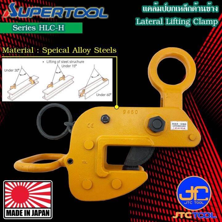 Supertool แคล้มยกเหล็กแนวข้าง รุ่น HLCH Lateral Lifting Clamp Series