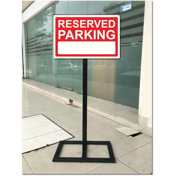 RESERVED PARKING SIGN BOARD WITH METAL STAND 490X300X1138MM | Lazada