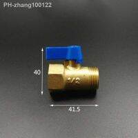 Female to MaLe Brass Ball Valve DN15 1/2 BSP Temperature 0-60C Pressure 8Bar Port Size 8.8mm Blue Handle