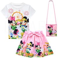 【CC】 Minnie Kids Cartoon Clothing T-shirt and Skirt Set