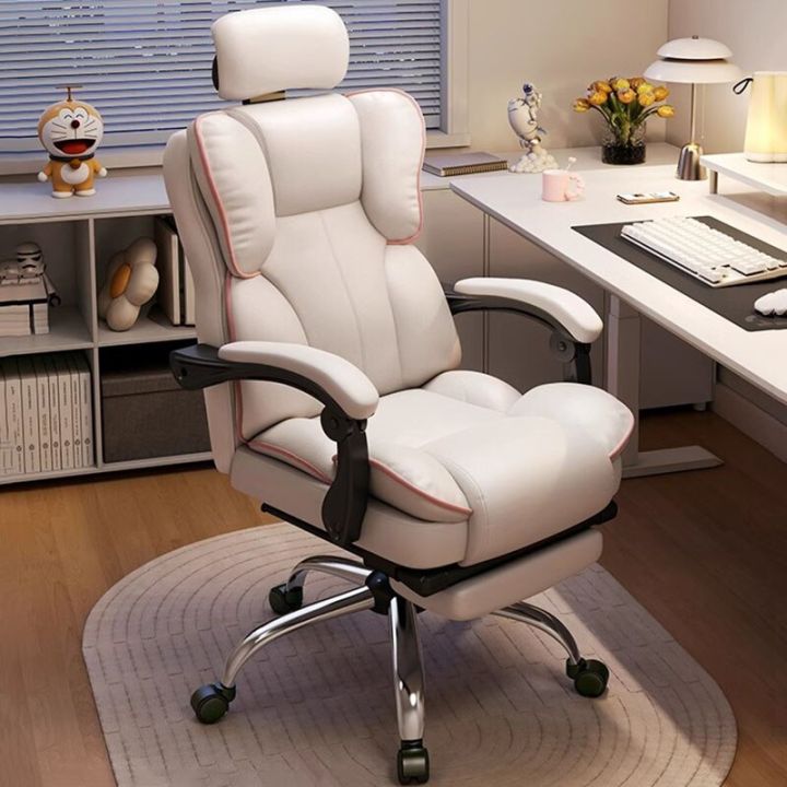 sillas-de-oficina-เฟอร์นิเจอร์สำนักงานหรูหราทันสมัยเก้าอี้สำนักงานสีชมพูปรับได้เก้าอี้สำนักงานเลานจ์ที่สะดวกสบายสีขาว