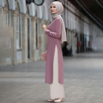 MuslimJubah Abaya Kaftan ชุดแขนยาวผู้หญิง,ชุด Sui แบบมุสลิมของผู้หญิง Jubah อาหรับ Jubah Umerah