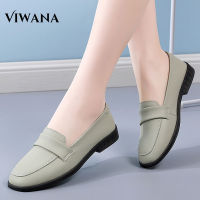 VIWANA รองเท้าออกฟอร์ดสำหรับผู้หญิง,รองเท้าลำลองหนังสไตล์เกาหลีรองเท้าโลฟเฟอร์ส้นเตี้ยรองเท้าทรงสลิปออนแฟชั่น2022