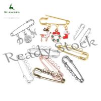 【hot sale】 ⊕ B36 St.kunkka 10pcs/lot Safety Pins Brooch Blank Base Brooch Pins 50/80/90mm Pins 3/5 Rings Jewelry Pin for Jewelry Making Supplies Accessorie
