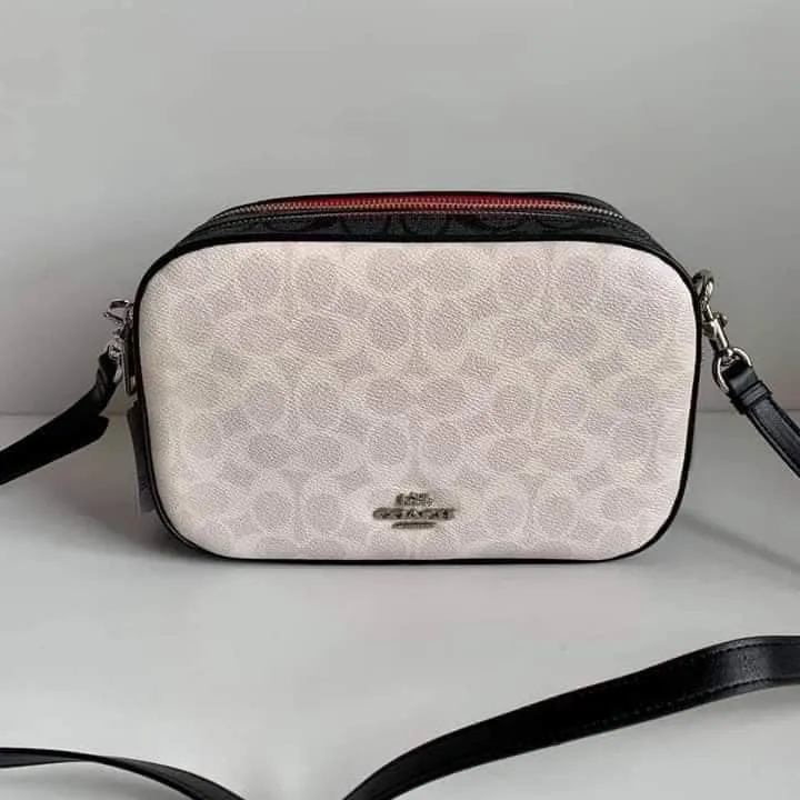 F91077 Coach Jes Crossbody In Blocked Signature Canvas White Lazada PH