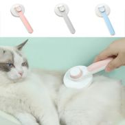 SUPER CUTE Press-type Pet Self Cleaning Slicker Brush Non
