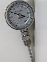 (UIM-Shop) Bi-Metal Thermometer Dial 4" , Range (-20)-120 C , 1/2" NPT , Model TBM41040222NB31