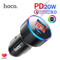 Hoco HK30 ที่ชาร์จในรถ 38W ฟาสชาร์จ Quick Charge 3.0 + PD3.0 AFC / FCP พร้อมหน้าจอแสดงผล LED Fast Charger Car Charger