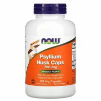 NOW Foods, Psyllium Husk Caps, 700 mg, 180 Veg Capsules พร้อมส่ง หมดอายุ 10/2025