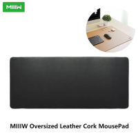 MIIIW Oversized Leather Cork Mouse Pad Double-sided Waterproof Soft Large Desk Mat 900*400mm Computer Mousepad Keyboard Pads