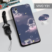 สำหรับ VIVO Y31 2016/Y31A/Y35/Y37/Y51/Y53/1606เคสซิลิโคนนิ่มพร้อมห่วงและเชือก