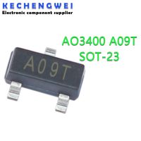 50PCS AO3400 SOT23 AO3400A SOT-23 A09T SOT23-3 SMD ใหม่และต้นฉบับชิปเซ็ต IC-Faewer