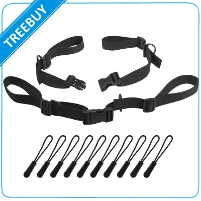 2 Packs Adjustable Backpack Chest Straps Sternum Straps Belts with 10pcs Zipper Pulls