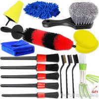 hot【DT】▣⊙◎  Car Cleaning Detailing Tire Rim Dirt Dust Brushes Interior Exterior