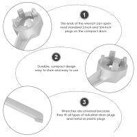 Aluminum Drum Plug Wrench for Opening 10 15 20 30 50 55 Gallon Drums, Suitable for 2 Inch and 3/4 Inch Lids