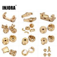 INJORA Heavy Brass Counterweight Portal Drive Housing Bumper Holder Axle Mount for RC Crawler TRX4 TRX-4 TRX6 Upgrade Parts Electrical Connectors