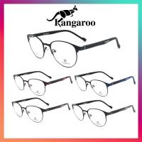 Kangaroo แว่นตา รุ่น 1158 กรอบเต็ม Cateye ทรงตาแมว ขาสปริง วัสดุ สแตนเลส สตีล (สำหรับตัดเลนส์) กรอบแว่นตา Full frame Eyeglass Spring leg Stainless Steel material Eyewear Top Glasses