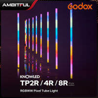 Godox พิกเซล RGB TP8R TP4R TP2R มีไฟหลอด LED มีลูกบิด RGBWW 2000K-10000K สำหรับถ่ายภาพวิดีโอชุด Vlog