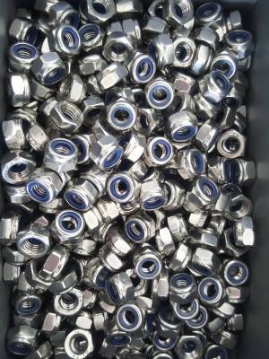 Lock Nuts น็อตล็อค น็อตกันคลาย stainless M6 mm. Pitch 1.0 mm.