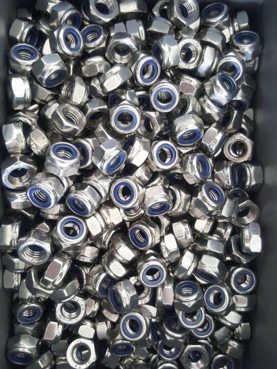 lock-nuts-น็อตล็อค-น็อตกันคลาย-stainless-m6-mm-pitch-1-0-mm