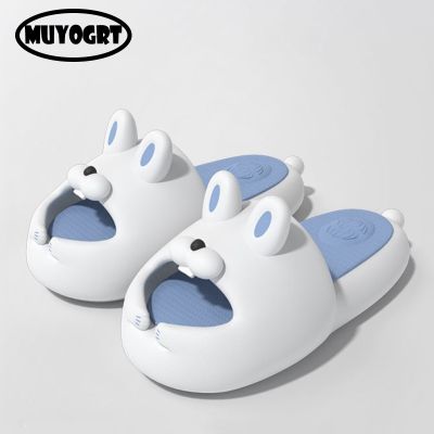 【CC】✚  2022 Slippers Couple Thick Bottomed Bathing Indoor Household Slides Flip Flops