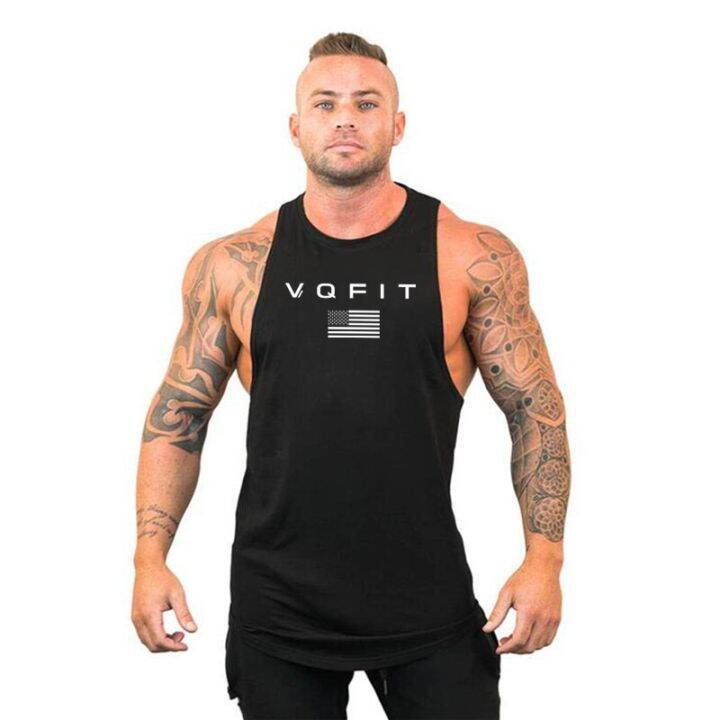 Mens tank tops shirt gym tank top fitness clothing vest sleeveless cotton  man canotte bodybuilding ropa hombre man clothes wear 