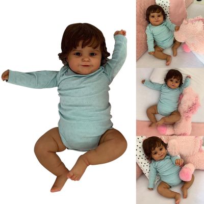 49cm19in Reborns Doll Baby Girl Doll Nurturing Doll Realistic Handmade Soft Body w Opened-Eyes Rooted Hair Girl Gift