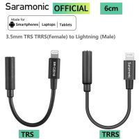 Saramonic SR-C2018 2002 Microphone Audio Adapter Cable 3.5mm TRS TRRS (Female) to Lightning (Male) for iPad iPhone iPod Touch