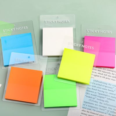 50Sheets Transparent Notes Adhesive Posted it Color Memo Student ins Stickers School Supplies Stationery