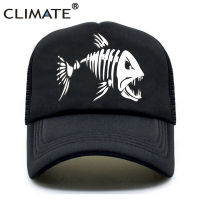 fashion Fishbone Trucker Cap Men Fishing Skeleton Fish Bone Cap HipHop Baseball Caps Summer Mesh Hat for Men