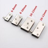 4pcs Stainless Steel glass hinges for 5-8mm/10-12mm Glass Door Glass Pivot Clamps Door Hinges 4 sizes Door Hardware  Locks