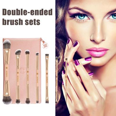 7PC Makeup Brush Set Soft Bristles Eyeshadow Brush Makeup Ended Brush Eyelash Cosmetics Makeup Portable Beauty Brushes Double U8S4