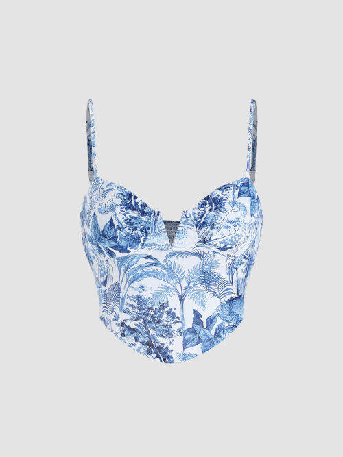 Cider Kpop Landscape Painting Shirred Cami Top Lazada PH