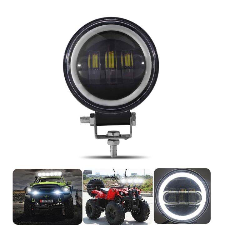 HENGTUAOTO 2.5inch LED Pod Lights Thee-Eye 30W LED Fog Driving Off Road Lights Cube Spot Pods Light Dt Connector Truck Boat Atv Utv Pickup 2pcs Gree%2f16545971518