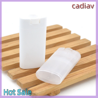 ของขวัญคริสต์มาส Cadiav 1X 15G ว่างเปล่าลิปบาล์มรูปไข่หลอดบิดภาชนะสบู่ระงับกลิ่นกายสีขาวใสใหม่