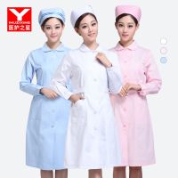 original New style nurse clothing summer short-sleeved female nurse clothing winter clothing doll collar laboratory work clothes pharmacy beauty salon free shipping