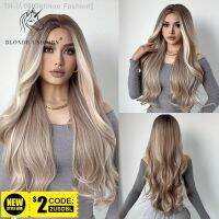 Blonde Unicorn Synthet Wig Long Wavy Mixed Brown Blonde for White Black Women Daily Party High Density Temperature Fibre Hair [ Hot sell ] Gktinoo Fashion