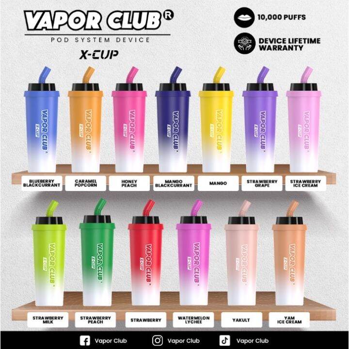 CKOS Ready Stock Original Vapor Club XCup Disposable Pod 10000 / 10K