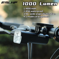 ESLNF 1000 Lumen ไฟส่องสว่างสำหรับจักรยาน Type-C แบบชาร์จไฟไดโอด 4500 mAh ไฟหน้าจักรยาน อุปกรณ์จักรยานกันน้ำ