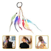 ROSENICE【Low Price】 Bohemian Headpiece Plume Bead Hair Tie เชือกผูกผมโบฮีเมียนเครื่องประดับผมอินเดีย