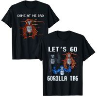 Lets Go Gorilla แท็กเสื้อยืดสำหรับเด็ก VR Gamer Tee ผู้ใหญ่วัยรุ่นเสื้อผ้าแขนสั้นอารมณ์ขันตลกน่ารักสัตว์พิมพ์กราฟิกชุด