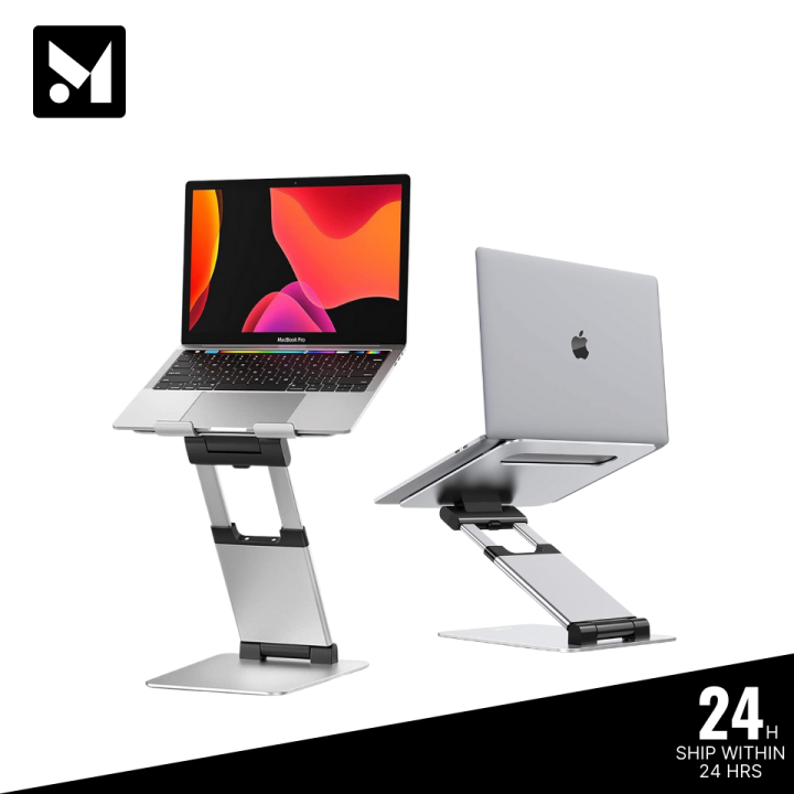 Ergonomic Laptop Stand for Desk, Adjustable Height to 21”, Portable