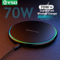 [BZhang] 70W Wireless Charger Pad สำหรับ iPhone 14 13 12 Pro Max Samsung S21 S20 S10โทรศัพท์ Qi Chargers Induction Fast Charging Dock Station