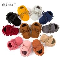 【hot】！ Leather Newborn Baby Boy  Moccasins Soft Moccs Shoes Fringe Bottom Boot Lace-up Crib Shoe