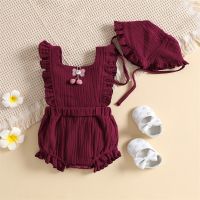 Summer Baby Girls Romper New Cute Princess Flower Print Square Neck Short Sleeve Bodysuit+Headband Toddler Jumpsuit Outfits  by Hs2023