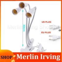 Merlin Irving Shop E27 Socket 3 Heads Flexible Light Clip With On/Off Switch Lamp Holder For Desk Light LED Plant Grow Bulbs Base