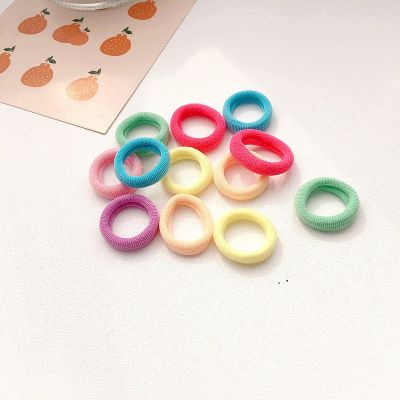 Baby Girls Hairrope Korean High Elastic Colorful Candy Color Grain Rubber Band Hair Rope