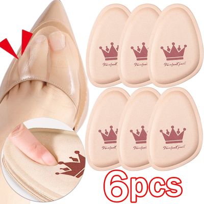 6Pcs Forefoot Insert Half Yard Insoles for Women High Heels Shoe Size Adjust and Non-Slip Foot Pads for Shoes Comfort Cushion Shoes Accessories