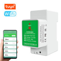 เครื่องวัดไฟฟ้า Wifi แบบเฟสเดียวอัจฉริยะ35มม. การติดตั้งราง DIN แรงดันไฟฟ้าและเครื่องวัดกระแส Tuya APP Control Smart Home