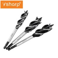 Lengthened Woodworking Drill Bit Deep Hole Twist Drill Hex Handle Four slot Four blade Wood Door Lock Hole Opener 6.3MM Shank